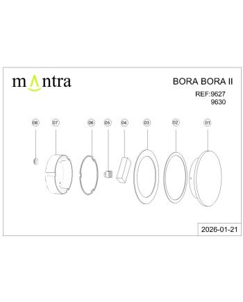 BORA BORA II * APLIQUE LED IP65 20W 3000K BLANCO